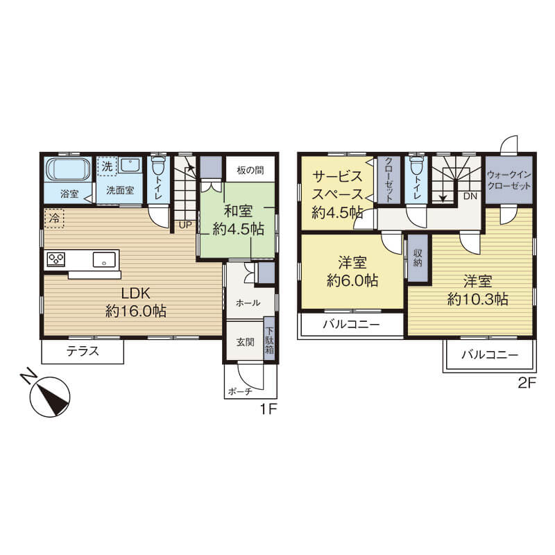 戸建て間取り図サンプル1