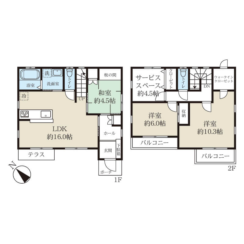 戸建て間取り図サンプル2