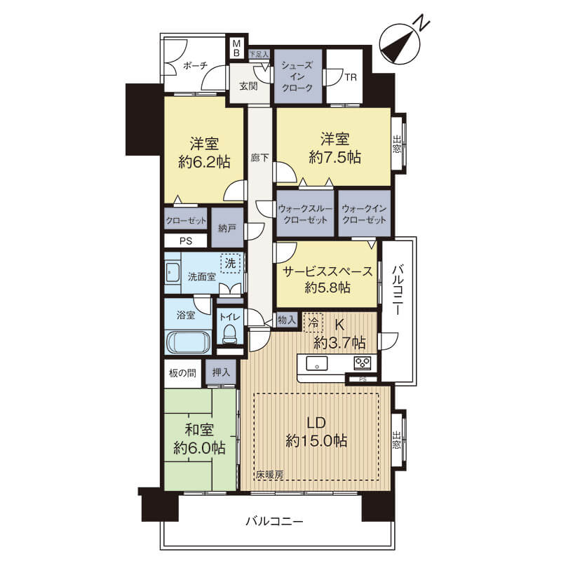 マンション間取り図サンプル1